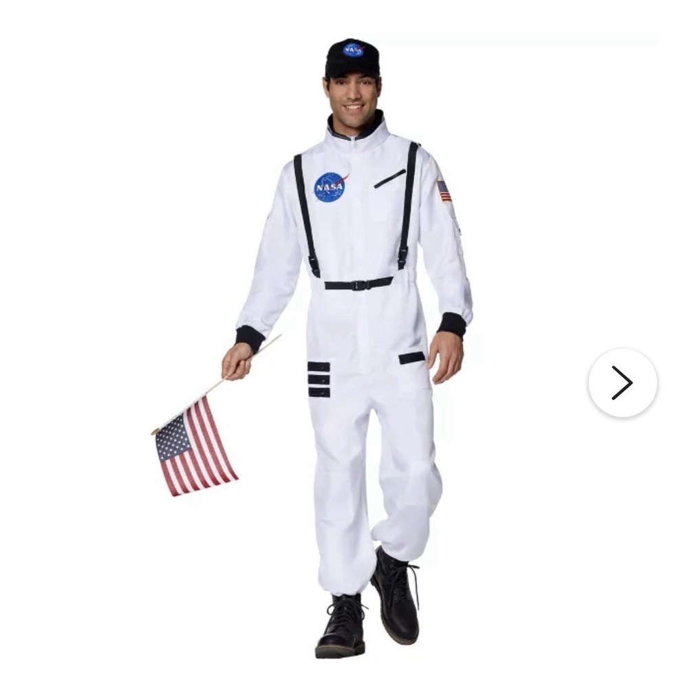 Spirit Halloween NASA Adult Space Walker Costume, Unisex Men's Size XL One Piece